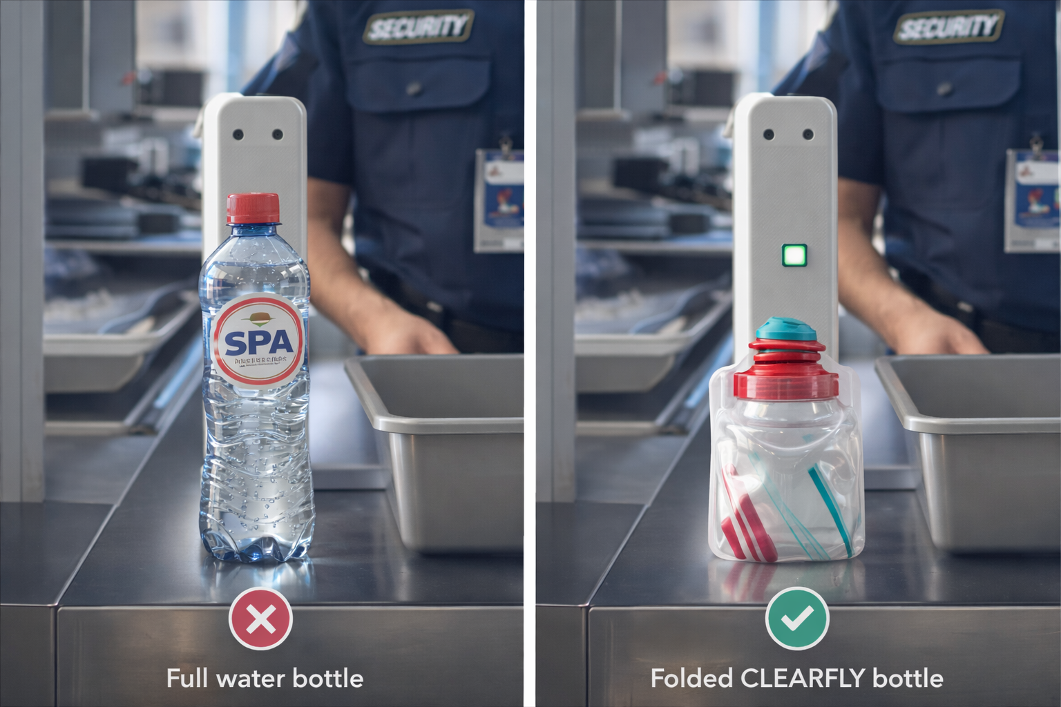 CLEARFLY Collapsible Water Bottle — Travel Edition